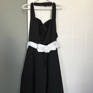Black halter dress